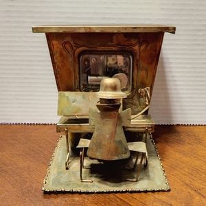 Copper Music Box JOKIWA Made in Japan Playing Ragtime Music Vintage